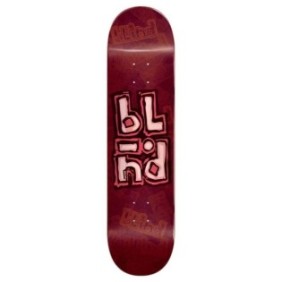Tavola da skateboard, cieco, con disegno, completo, 8", rosso