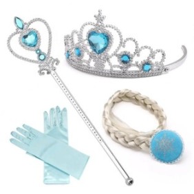 Set di quattro accessori della principessa Elsa Frozen, IdeallStore®, 3-12 anni