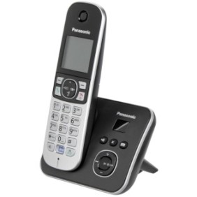Telefono cordless, Panasonic, LCD bianco 1.8", Rubrica 100 nomi, Nero, 48x164x29mm