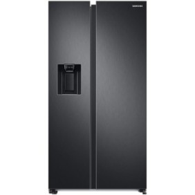 Side by side Samsung RS68CG882DB1EF, 634 l, Classe D, Full No Frost, Twin Cooling Plus, Smart Conversion 5 in 1, Compressore Digital Inverter, WiFi, AI Energy, Smart Things, H 178 cm, Inox Scuro