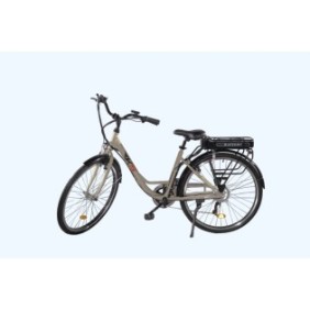 Bicicletta elettrica con telaio in alluminio, batteria rimovibile, batteria agli ioni di litio da 36 V, beige