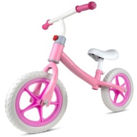 Bicicletta senza pedali, "LikeSmart Push Bike", manubrio regolabile, sella morbida, maniglie antiscivolo, ruote in schiuma EVA 12", peso massimo 35 kg, rosa