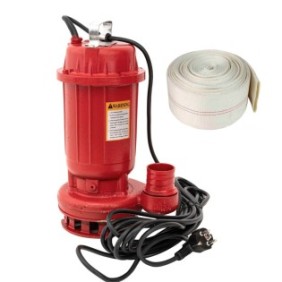 Pompa per acqua sporca 1.1KW, 10m3/h, 2 pollici, Alpin Profi WQD10 rosso + Tubo flessibile 20m tipo pompiere