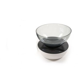 Bilancia da cucina digitale con ciotola, 18x14,5 cm, 5 kg, Bianco e nero