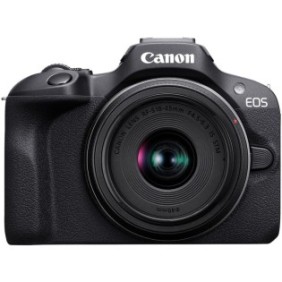 Kit fotocamera, Canon, EOS R100 MILC + obiettivo con attacco RF-S, 18-45 mm, IS STM, Nero