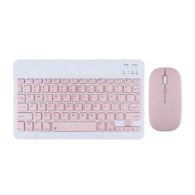 Set tastiera/mouse, Mmgoqqt, Bluetooth, Ultra sottile, Rosa/Bianco
