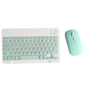 Set tastiera/mouse, Mmgoqqt, Bluetooth, Ultra sottile, Verde/Bianco