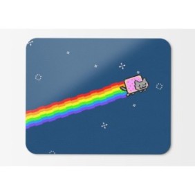 Tappetino per mouse Nyan Cat Flying - 21,5 X 27 X 0,3 cm