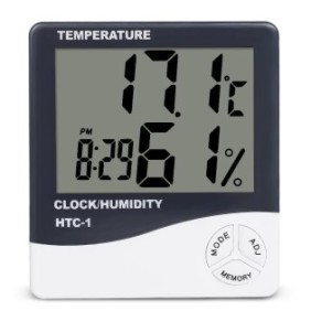 Termometro ambientale digitale Selling Depot, sistema di misurazione internazionale, funzione allarme, sensori di umidità, bianco,