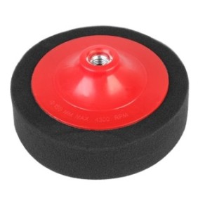 Disco in spugna per lucidatura, HD, 150x45mm, M14, Nero/Rosso