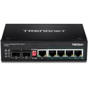 Switch Ethernet, Trendnet, TI-PG62, RJ-45, Metallo, 120 W, Nero