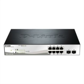 Switch PoE Gigabit Smart Web, D-Link, DGS-1210-10P, 10 porte, Nero/Argento