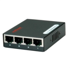 Switch, ROLINE, Gigabit Ethernet, 4 porte, nero