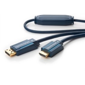 Cavo adattatore DisplayPort/HDMI, Clicktronic, 3 m, blu/oro