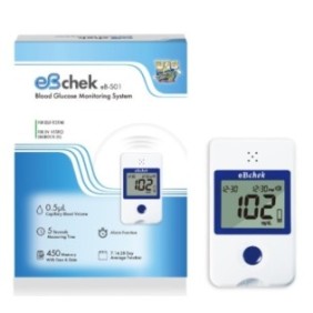 Glucometro eB-Chek, test rapidi e accurati, 450 memorie
