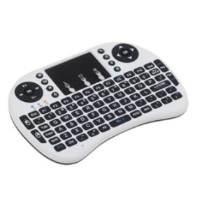 Mini tastiera Bluetooth per Android Smart con touchpad integrato, pulsante e-mail e controllo volume, bianca
