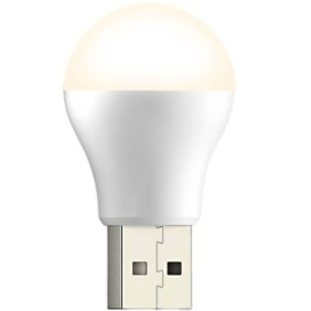 Mini lampadina LED XO USB Y1, USB-A, 3000K, bianca, alimentata da laptop/batteria esterna/caricatore