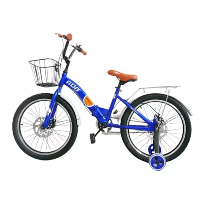Bicicletta Go Kart RDB 16 pollici, per bambini 4-6 anni, freno a disco anteriore/posteriore, colore blu