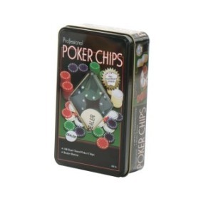 Set poker Almarox con 100 fiches, 11,5x5x19,5 cm