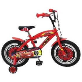 Bicicletta per bambini Disney Cars 14'', rossa