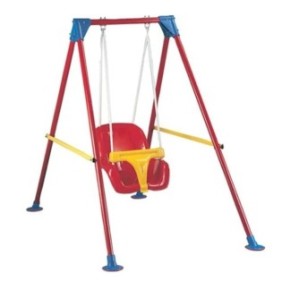 Culla in plastica per bambini piccoli, con telaio di sostegno in metallo, altezza 1,6 m, peso massimo supportato 25 kg