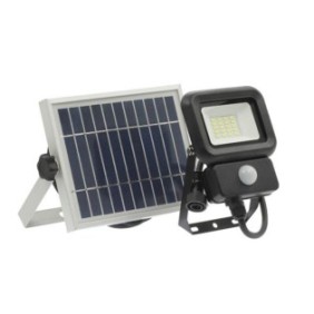 Proiettore solare LED VITO SOLIS, 10W, 700Lm, 6000K, Bianco freddo, 3,7V, 2200mAh, IP65, Nero
