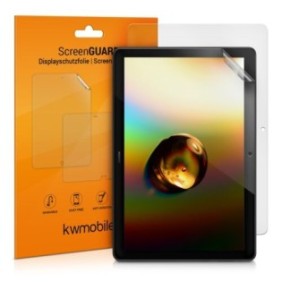 Set di 2 pellicole protettive opache per tablet Huawei MediaPad T5 10, Kwmobile, Trasparente, Plastica, 46109.2