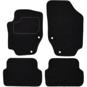 Set di 4 tappetini per auto, anteriore/posteriore, materiale tessile nero PEUGEOT 307 03.03-04.09, Cabriolet / Coupé