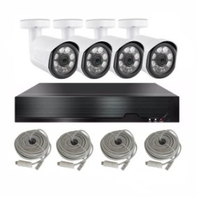 Sistema di videosorveglianza HAWIRE HV-POE948004-A6, 4 telecamere da 8 MP, monitoraggio telefono, compressione H265+