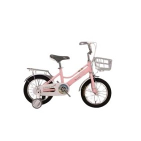 Bicicletta Go Kart DSX 12 pollici per bambine dai 2 ai 4 anni, ruote ausiliarie, parafanghi, campanello, colore rosa