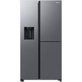 Side by side Samsung RH68DG853DS9EF, 627 l, No Frost, Twin Cooling, conversione 5 in 1, Vetrina Alimentari, Smart Things WiFi, AI Energy, Classe D, H 178 cm, Inox