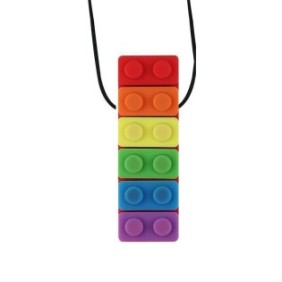 Collana da dentizione Sunmostar, silicone, multicolore, 6x2x1,4 cm