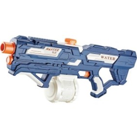Pistola ad acqua per bambini, serbatoio 600ml, 13 anni, con batteria 1200mah, raffica elettrica, blu/bianco, 1000ml