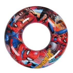 Anello da nuoto multicolore con motivo Spiderman, diametro 18 cm, Aheagou