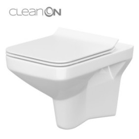 Vaso WC, Cersanit, K701-102-ECO, ceramica, montaggio a parete, coperchio WC, Bianco