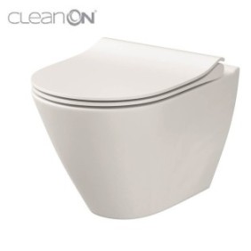 Vaso WC, Cersanit, K701-104-ECO, ceramica, fissaggio a parete, inclinato verso il basso, fissaggio nascosto, copertura ammortizzata, Bianco