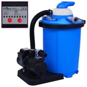 Pompa filtro piscina Zakito Europe, 550 W, portata 9,5 m/h, 460x640x690 mm, blu-nero