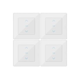 Set di 4 interruttori per tende, PVC, controllo WiFi, compatibilità Alexa/Google Home, Bianco