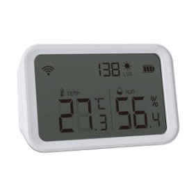 Sensore di temperatura e umidità Neo NAS-TH02W, display, Zigbee, controllo vocale, 84x55x32mm