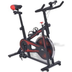 Cyclette Zakito Europe, COMPACT, resistenza regolabile, schermo LCD, nero/rosso, 97x46x108cm