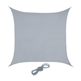 Tendalino relaxdays con protezione UV, grigio chiaro, 2x2 m, 10037833