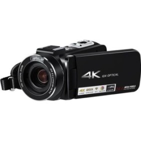 Videocamera Lipa AD-C7, 4K, Zoom ottico 10x, Zoom digitale 120x, Touchscreen, Nero, 3 pollici