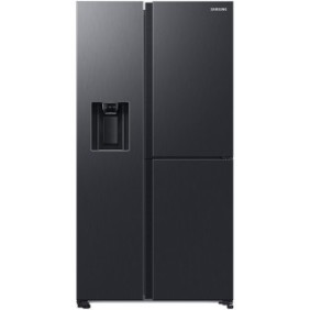 Side by side Samsung RH68DG883DB1EF, 627 l, No Frost, Twin Cooling, conversione 5 in 1, Vetrina Alimentari, Smart Things WiFi, AI Energy, Classe D, H 178 cm, Inox