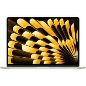 Laptop Apple MacBook Air da 15" con processore Apple M3, 8 core CPU e 10 core GPU, 8 GB, SSD da 256 GB, Starlight, INT KB, RO manuale