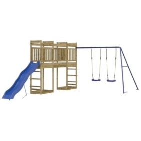 Parco giochi in legno per bambini Zakito Europe 314x520x207 cm blu
