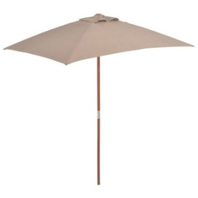 Ombrello con protezione UV, 150x200x235 cm, grigio-marrone