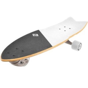 Skateboard Surf Skate STREET SURFING Shark Attack, 76 x 23 cm, Abec-9, bianco