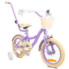 Sun Baby Flower Bike per ragazze, 14 pollici, viola, 50-58 cm