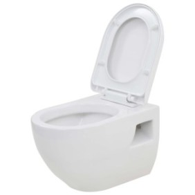 Sospensione WC Zakito Europe, chiusura silenziosa, bianco, 36x50x41,5 cm