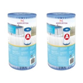 Set di 2 filtri cilindrici per pompe per piscina da 2.006 l/h a 5.678 l/h, equivalente al filtro tipo A 29000, 20 x 5 cm